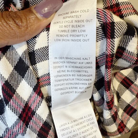 True Religion Black Red Plaid Flannel Pearl Snap Western Shirt Top Mens Size XXL - Picture 7 of 14
